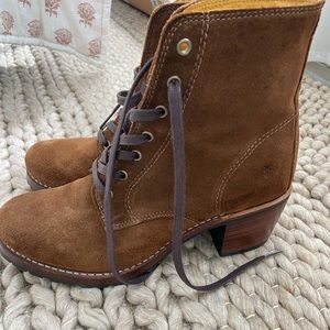 Sabrina Frye Combat Boots- Brown